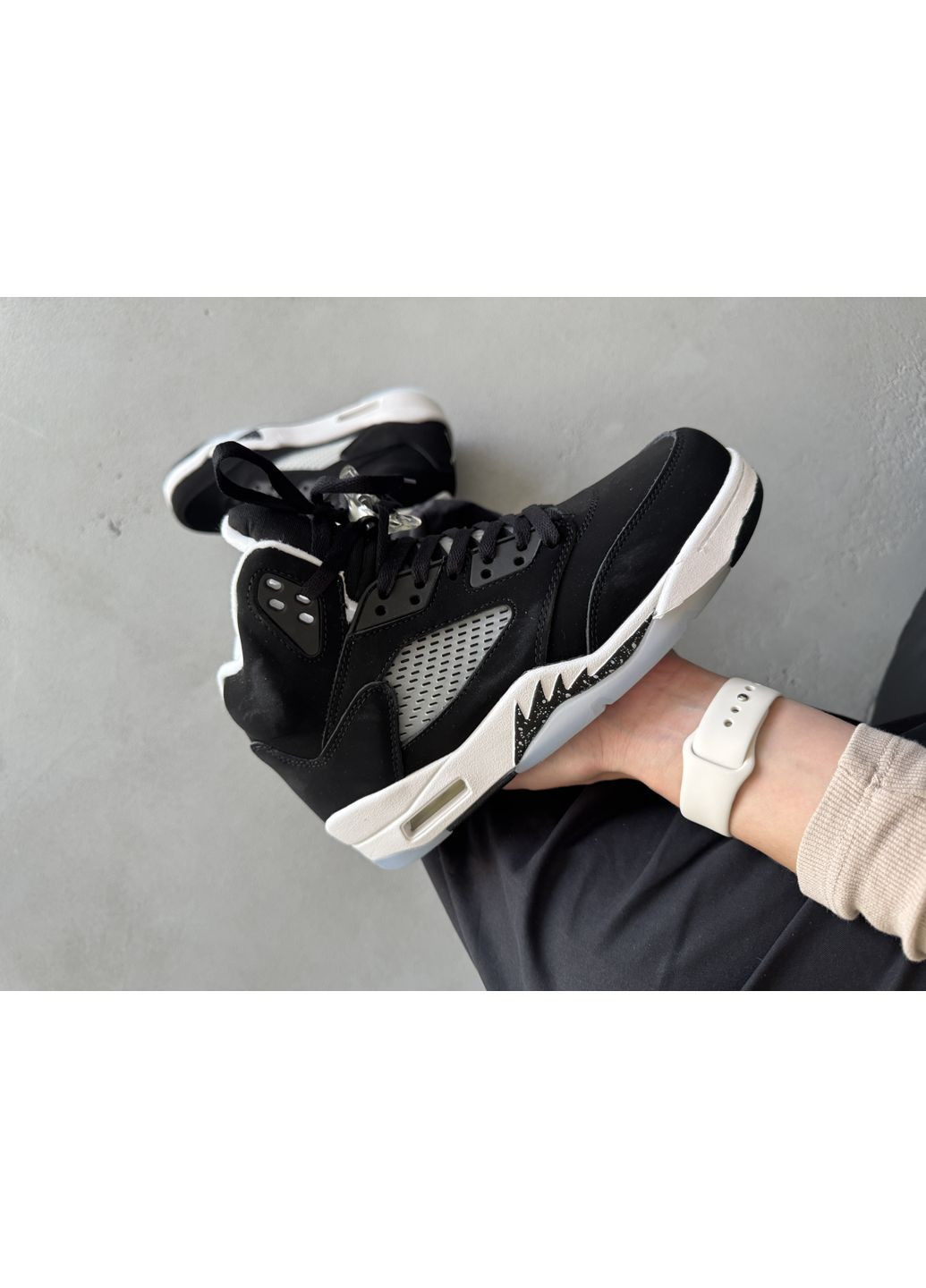 Комбіновані Осінні кросівки чоловічі nike air jordan 5 retro moonlight найк аір джордан No Brand