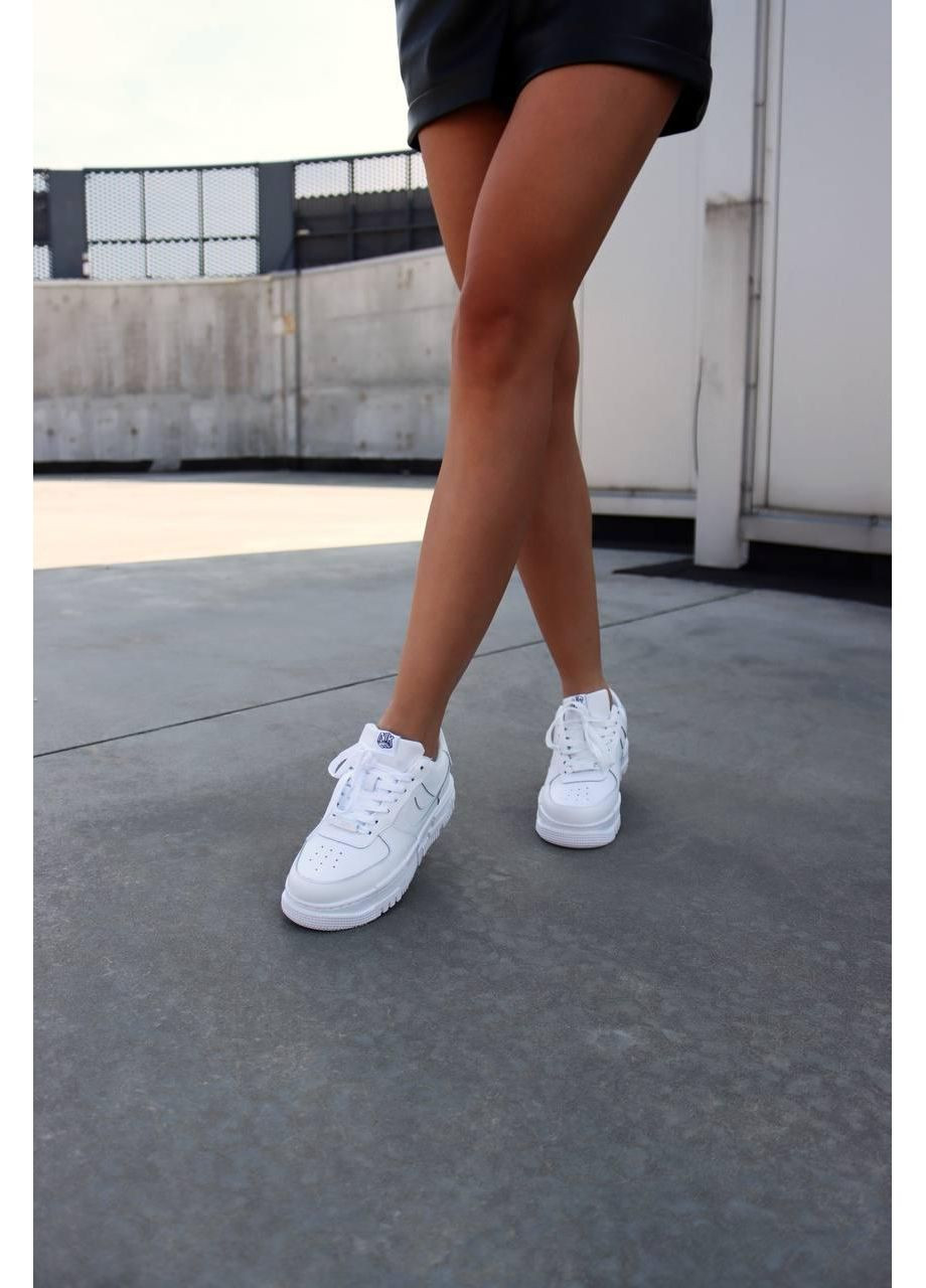 КРОСІВКИ ЖІНОЧІ NIKE AIR FORCE 1 PIXEL WHITE 2 НАЙК АІР ФОРС 1 ПРЕМІУМ No Brand білі демісезони (368888184)