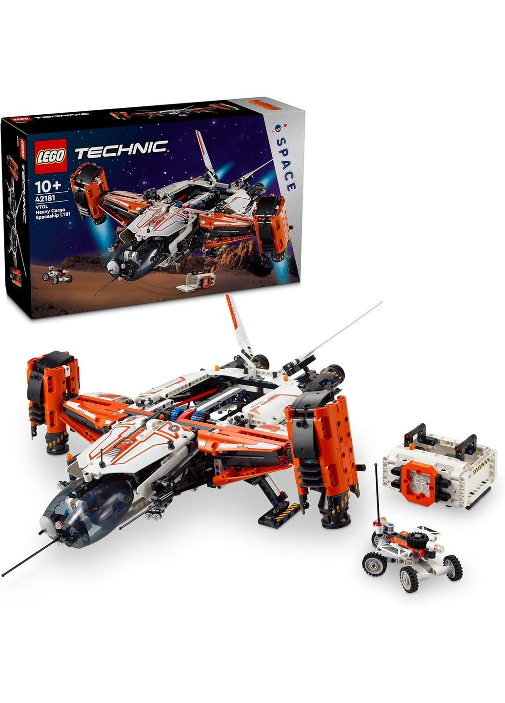 Конструктор Technic Тяжелый грузовой космолет LT81 с вертикальным взлетом (1365 деталей) Lego 42181 (331769893)