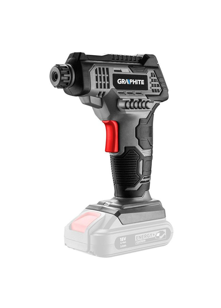 Компресор автомобільний акумуляторний Energy+ 18В 7бар 0.73кг без АКБ та ЗП Graphite (330030394)