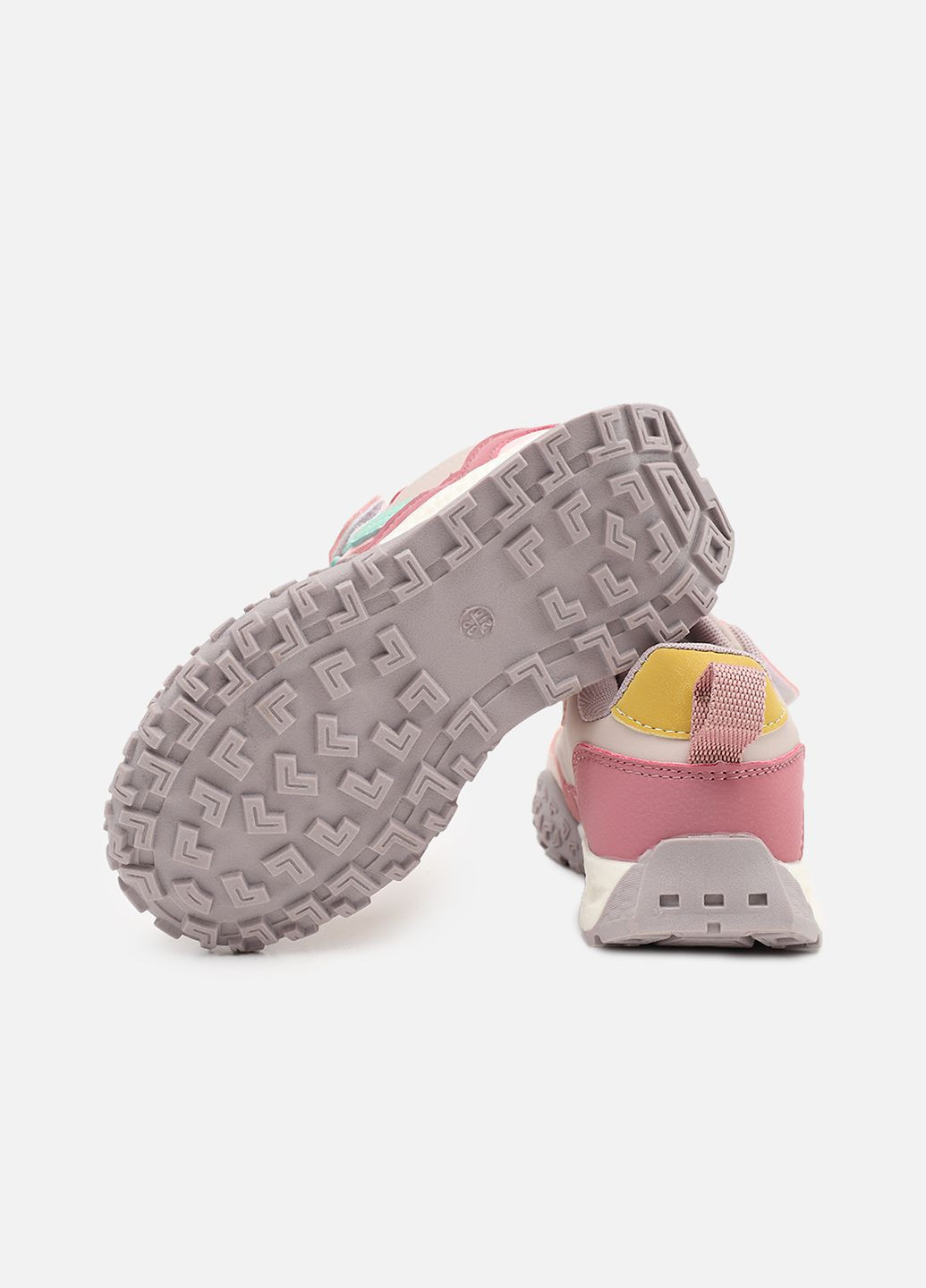 Світло-рожеві осінні кросівки для дівчинки, на пласкій підошві колір пудровий cb-00273827 Kimboo