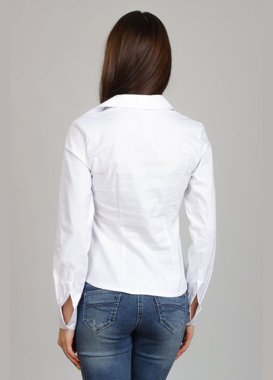 Белая женская рубашка с карманами P73 2 Льва (342414986)