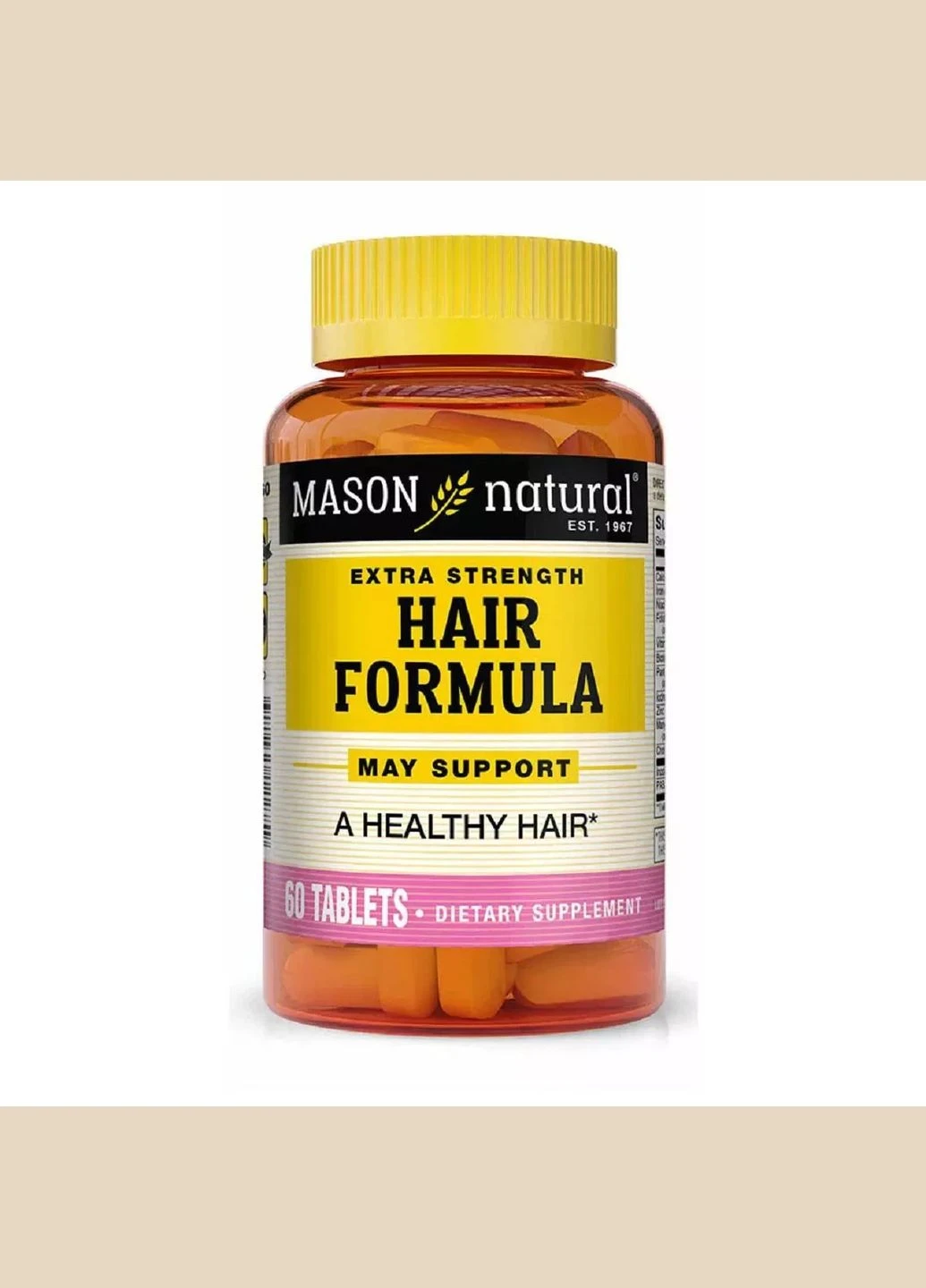 Формула для підвищеної міцності волосся, Extra Strength Hair Formula,, 60 таблеток Mason Natural (292007429)