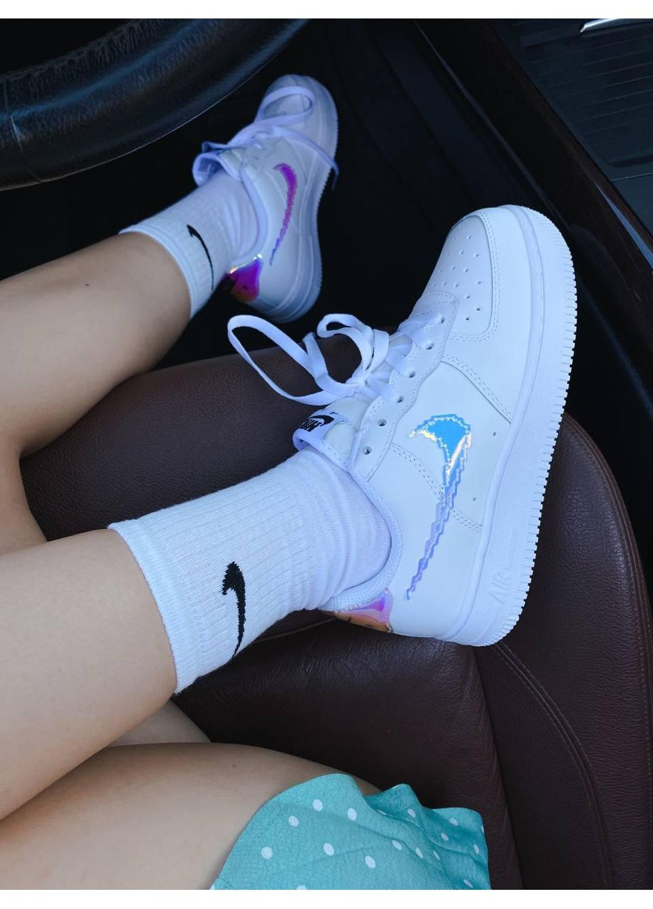 Білі Осінні кросівки чоловічі nike air force 1 white colors найк аір форс 1 преміум No Brand