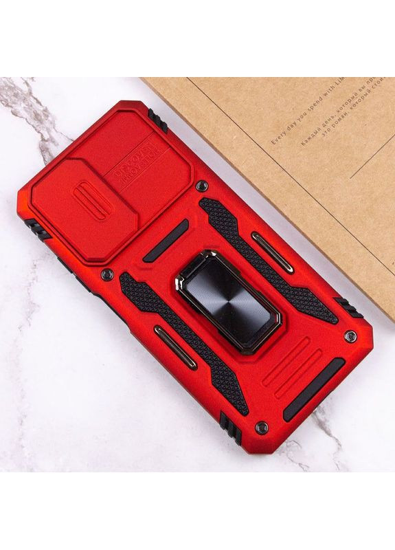 Ударостійкий чохол Camshield Army Ring для Xiaomi Redmi 10 Червоний Epik (372499685)