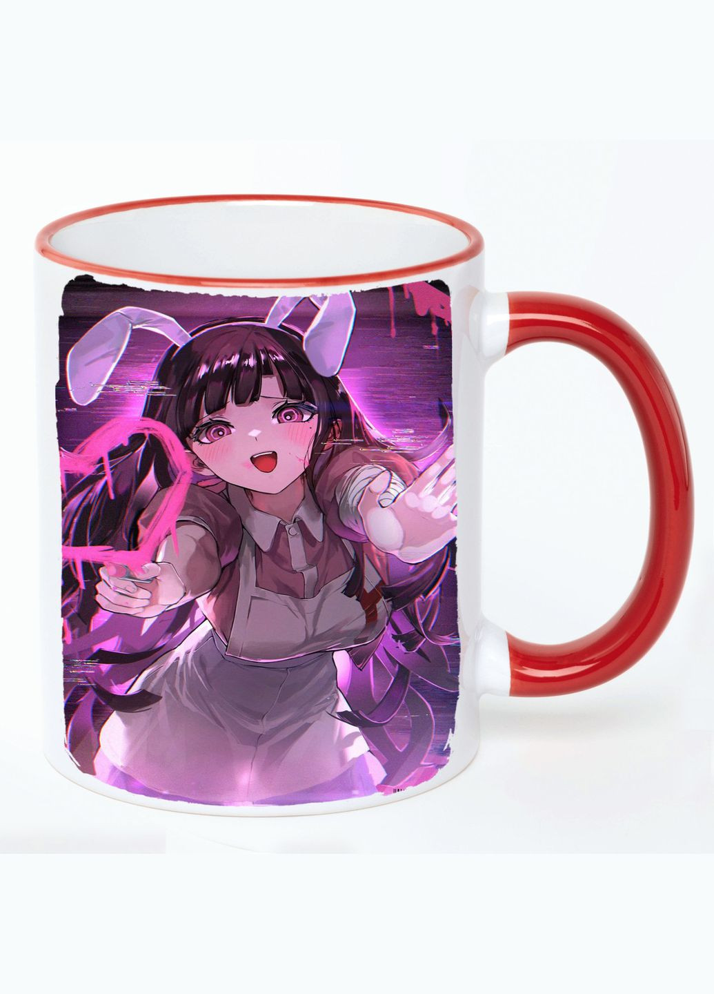 Чашка Данганромпа Аниме #012 (кружка, кружка) Белая с Красной ручкой 330 мл No Brand (322712923)