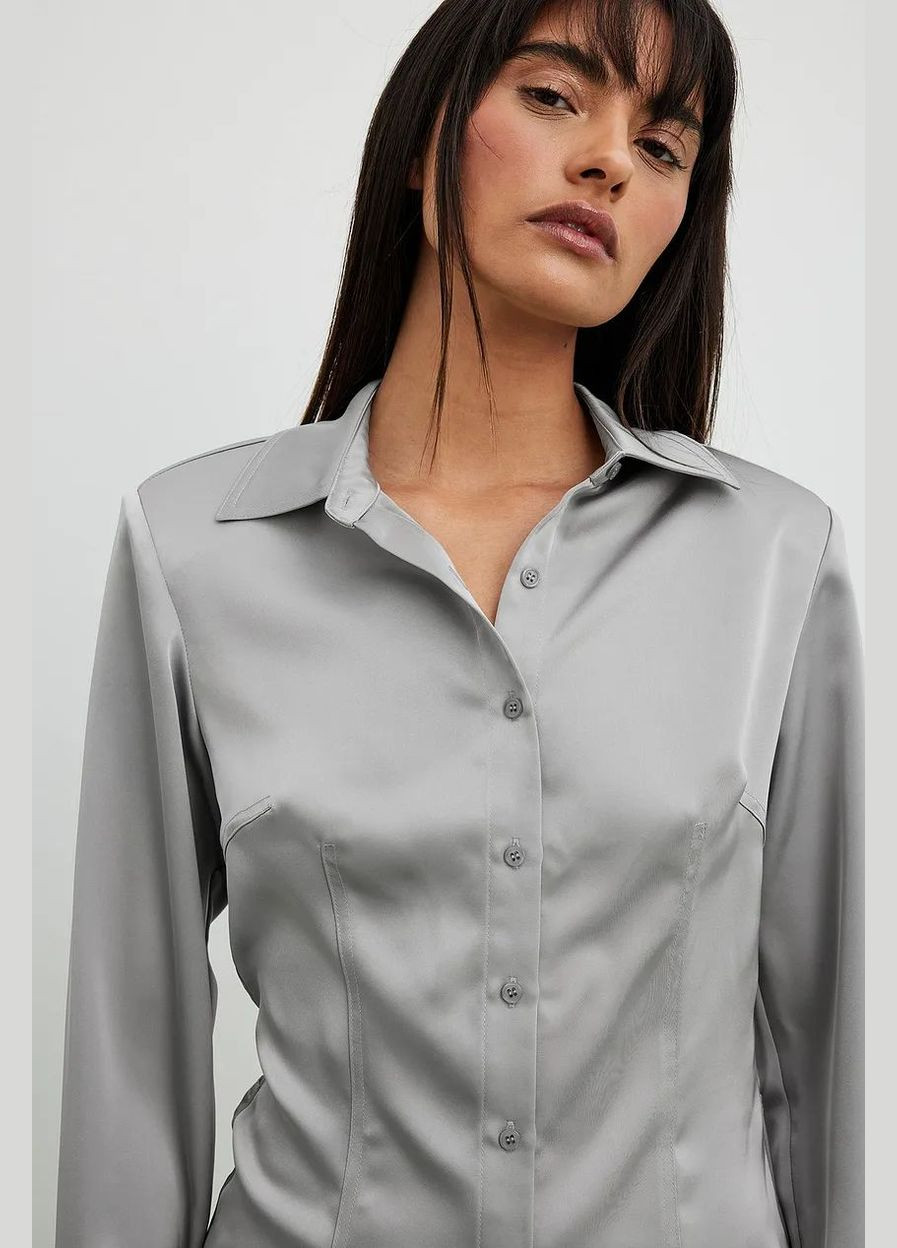 Сіра блуза демісезон,сірий, NA-KD