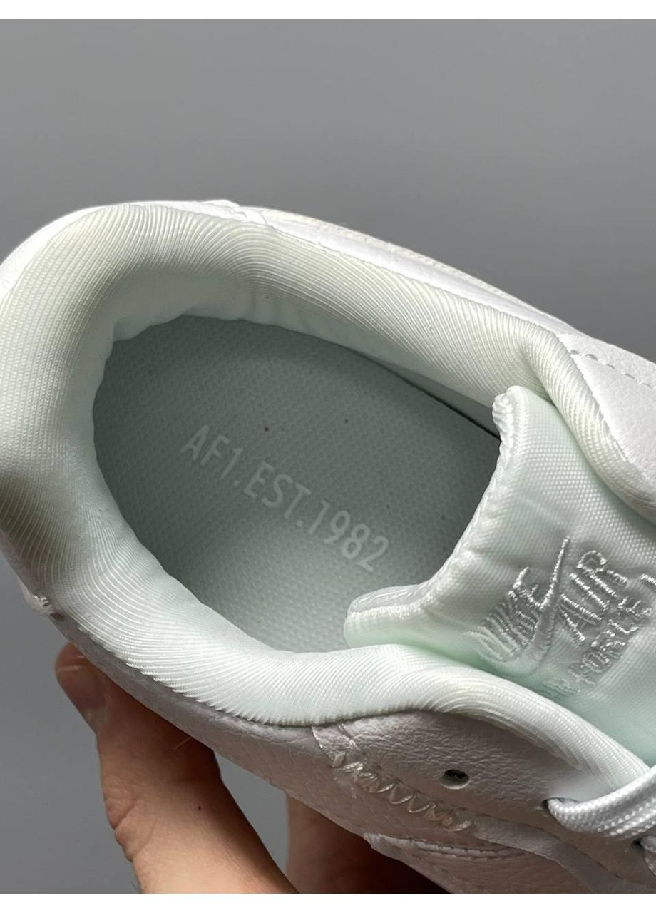 Білі Осінні кросівки чоловічі nike air force 1 plt.af.orm full white найк аір форс 1 преміум No Brand