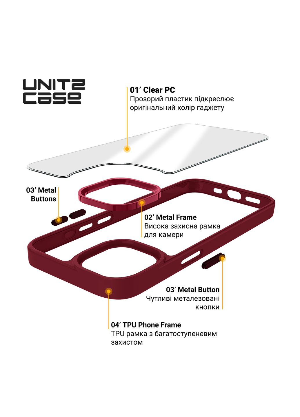 Панель UNIT2 для Apple iPhone 15 Pro Marsala (ARM69985) ArmorStandart (266141220)