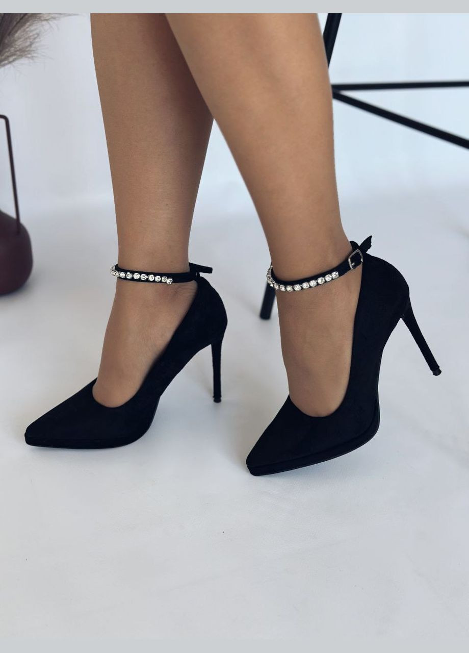 No Brand Эффектные женские туфли черный з искусственная замша, — демисезон (301909199)