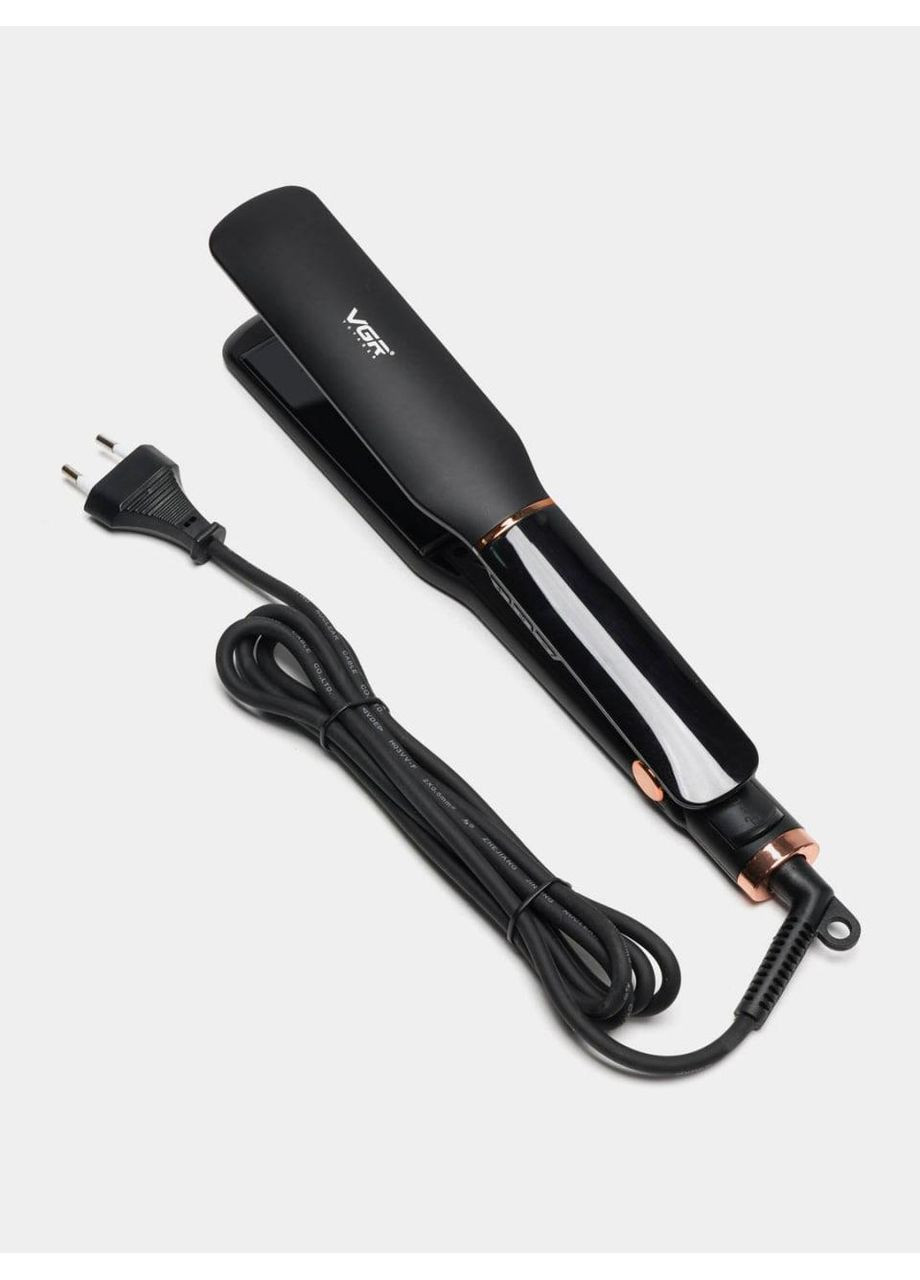 Плойка-випрямляч для волосся V-519S Утюжок для волосся з LED-дисплеєм та керамічним покриттям Чорний 70 Вт VGR (361309652)