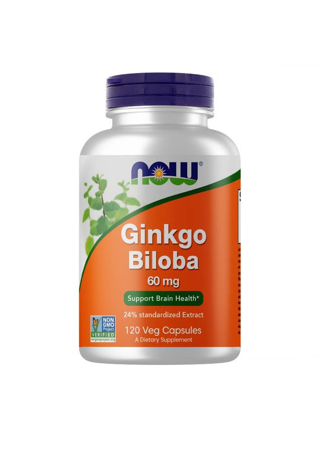 Гінкго білоба Ginkgo Biloba 60 mg 120 caps Now (278343349)