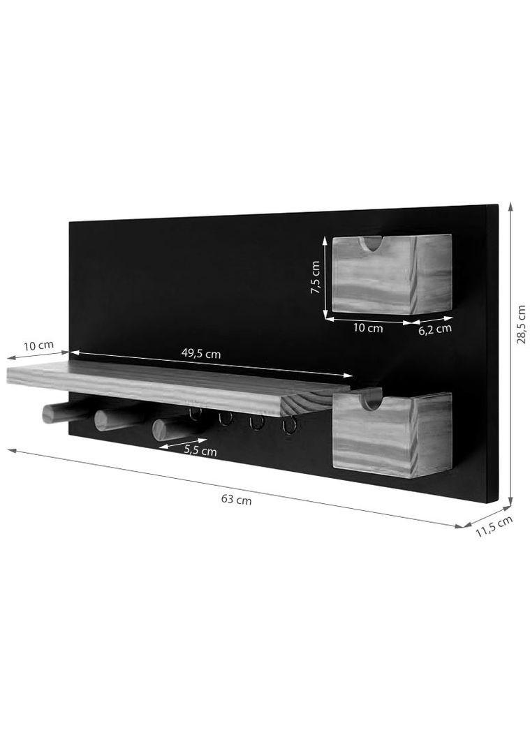 Вешалка для сумок из дерева Деския венге-зефир (ВСУ-00681220) No Brand (327865762)