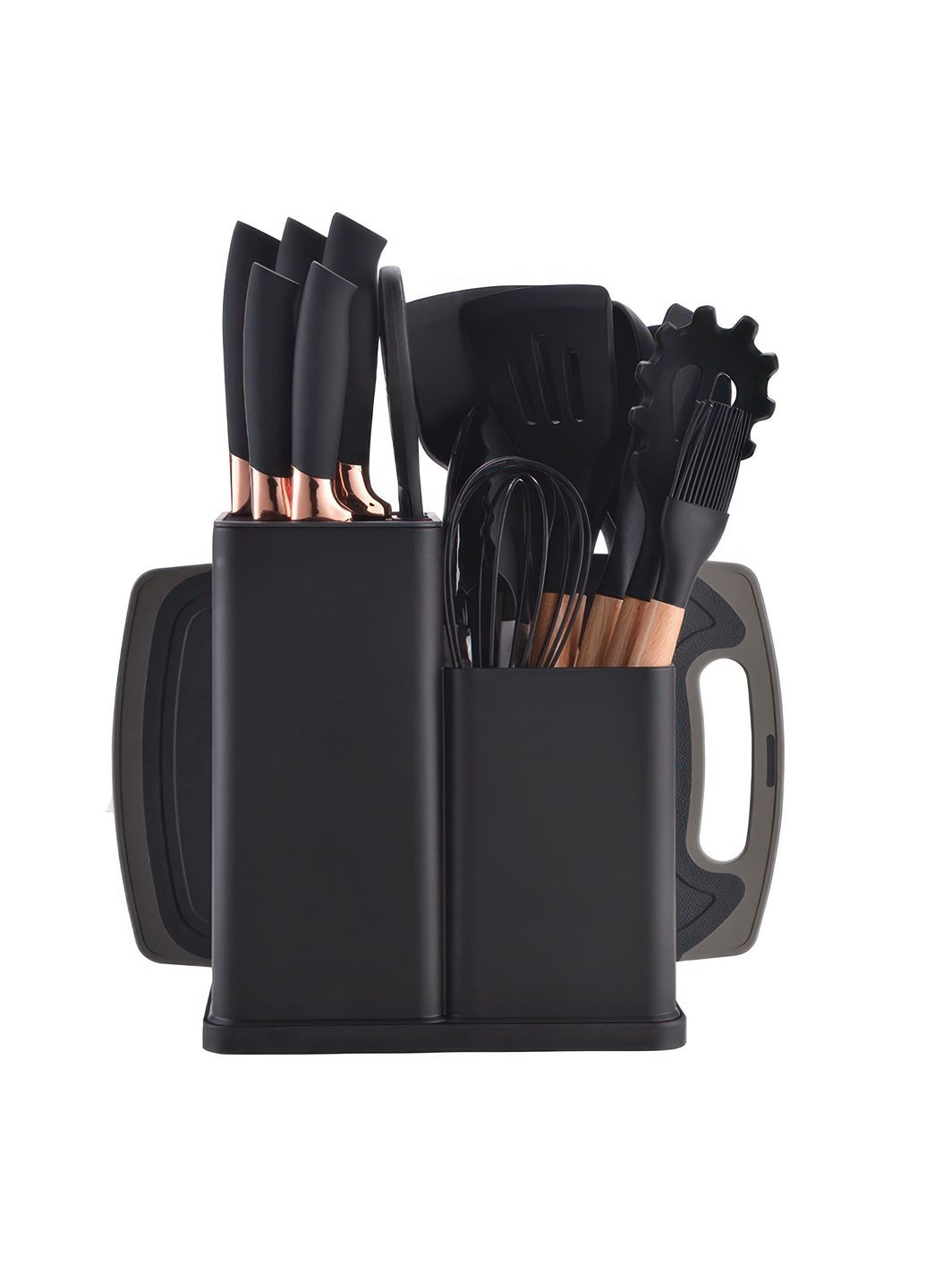 Набор кухонный силиконовых аксессуаров на подставке Kitchenware Set 20 предметов Черный (HA-301) No Brand (334011117)
