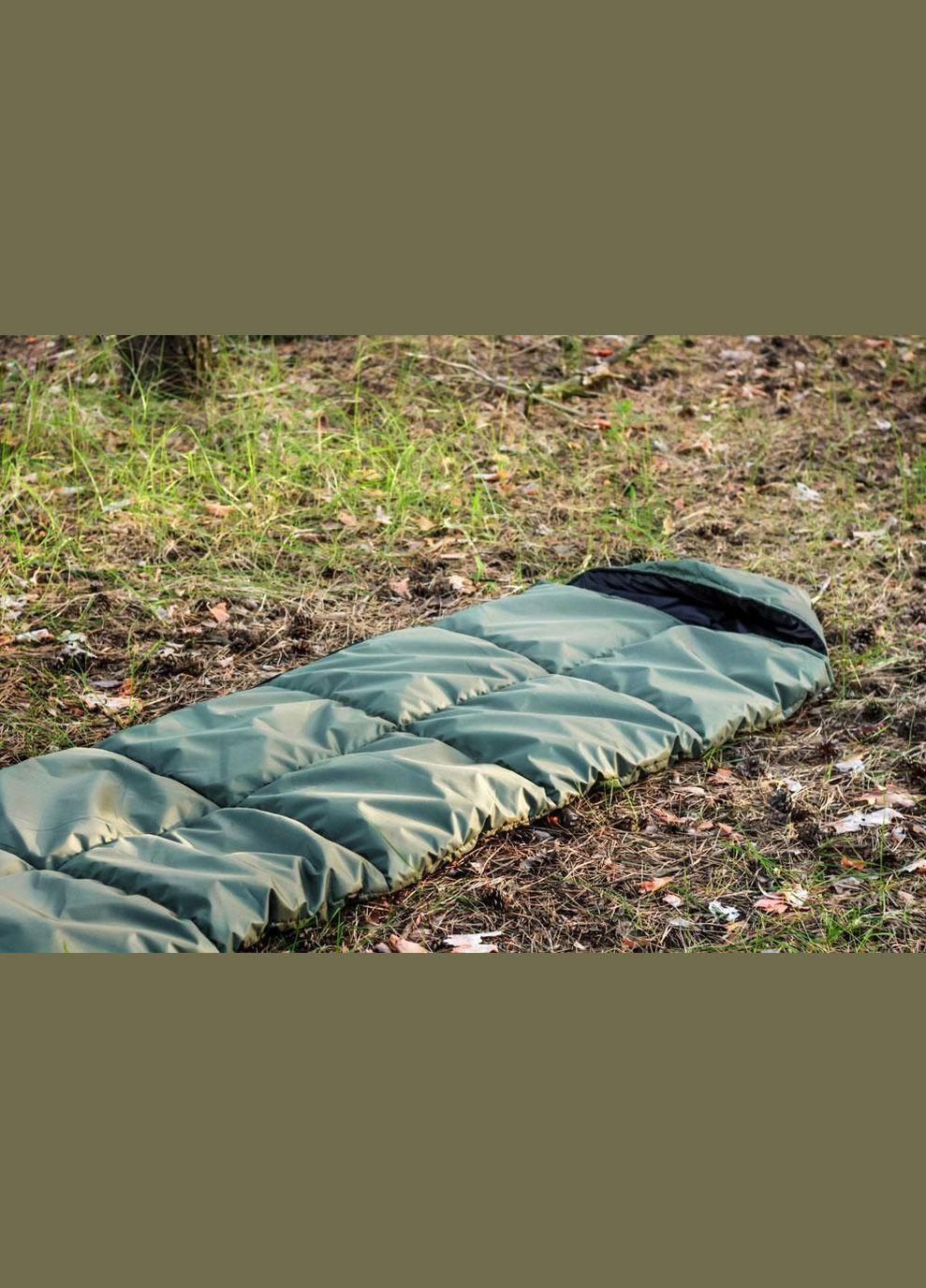 Спальний мішок ЛІТО (ковдра з капюшоном), Хакі, 73 см Украина ТД (318016657)