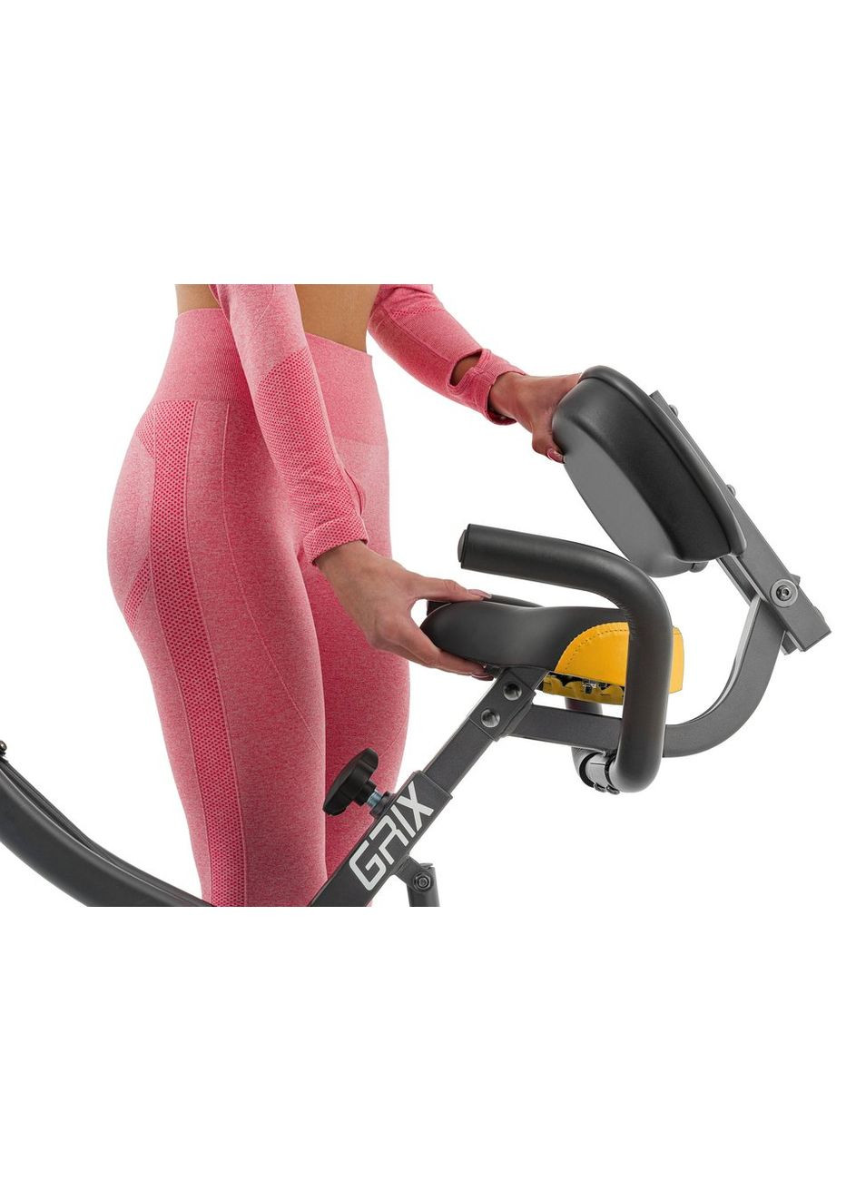 Велотренажер магнитный HS-3010X Grix X-Bike с эспандерами серо-желтый Hop-Sport (361951526)