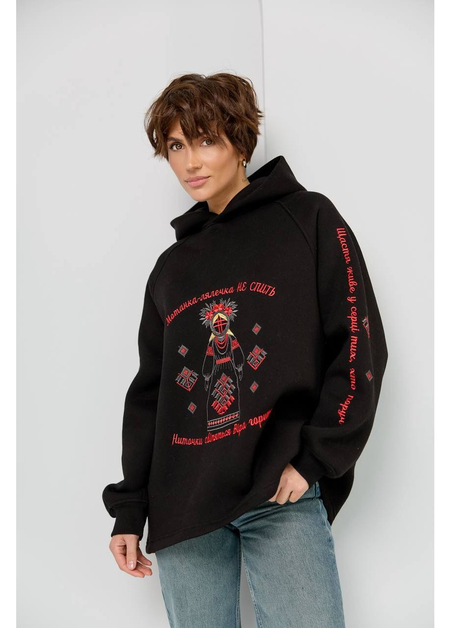 Жіночий худі з вишивкою на флісі "Мотанка" No Brand (370641120)