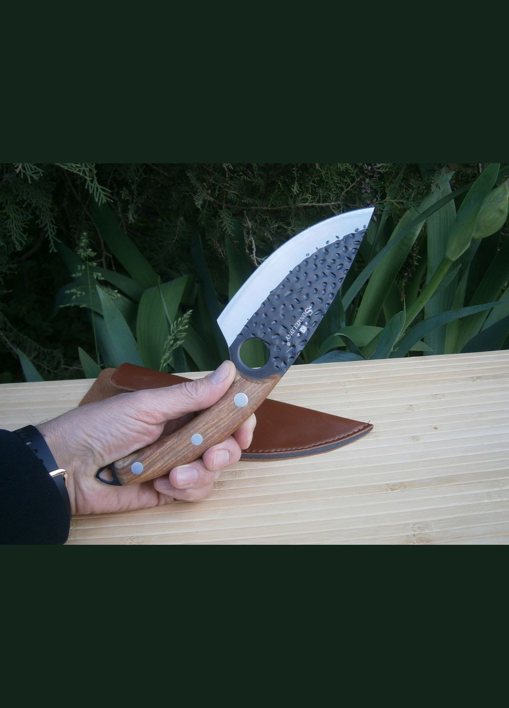 Ніж кухарський Sonmelony Chef RT-05 в чохлі 28 см No Brand (302391876)