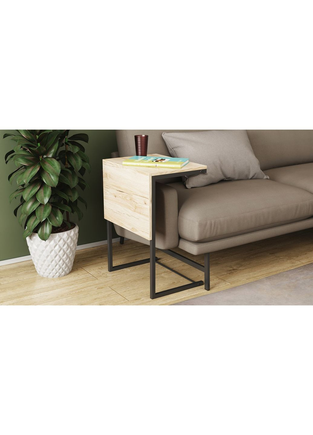 Стіл журнальний приставний Террі Комбо 345x662x440 метал ДСП Сан-Марино 16 мм (FRD-105137) Ferrum-decor (365445098)