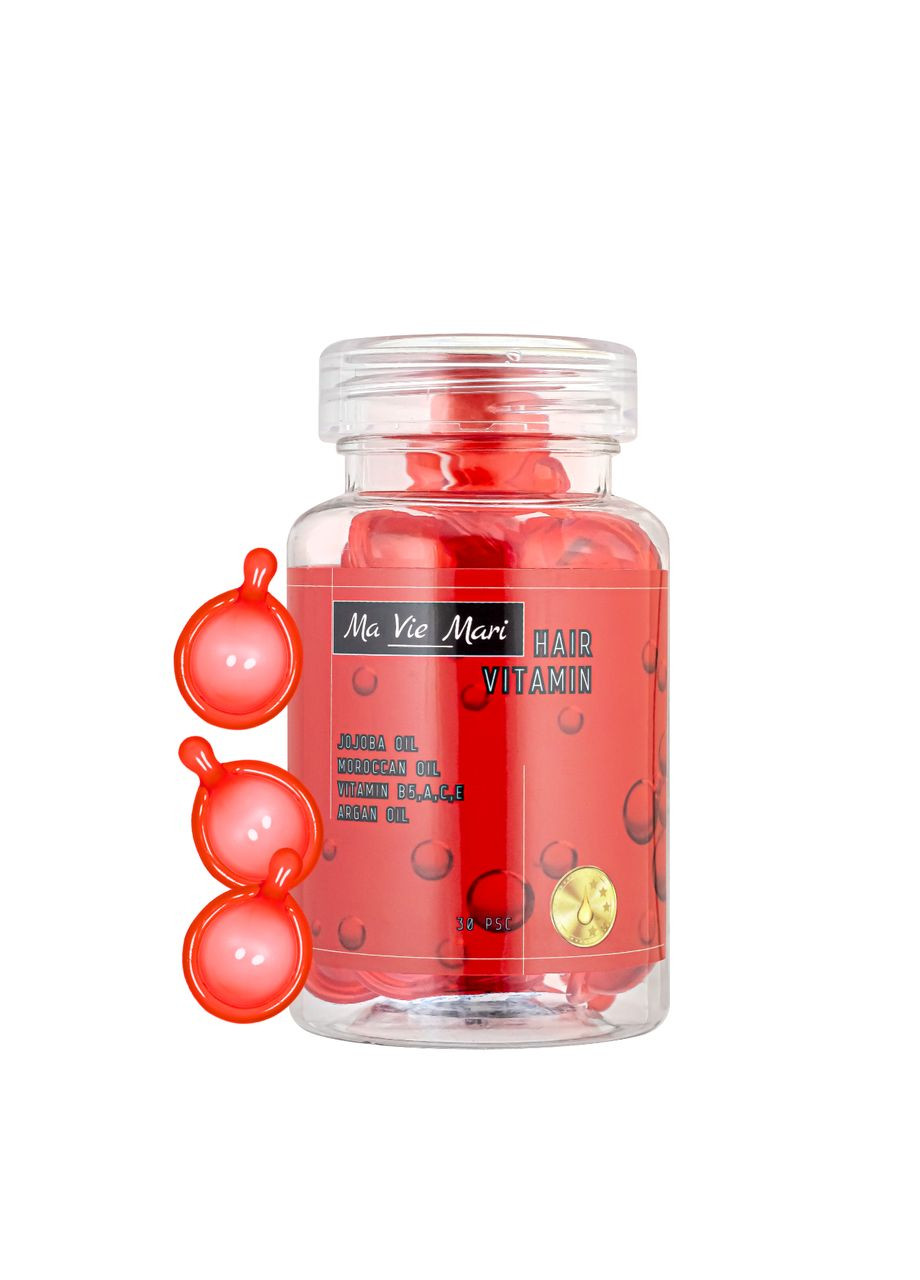 Капсулы для восстановления поврежденных волос красные 30 шт (MVM3657) Ma Vie Mari (354232249)