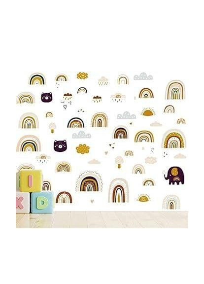 Виниловые наклейки Радуга дождь (лист 60 х 90 см) Б128-30 DXYD-AB No Brand (356767865)