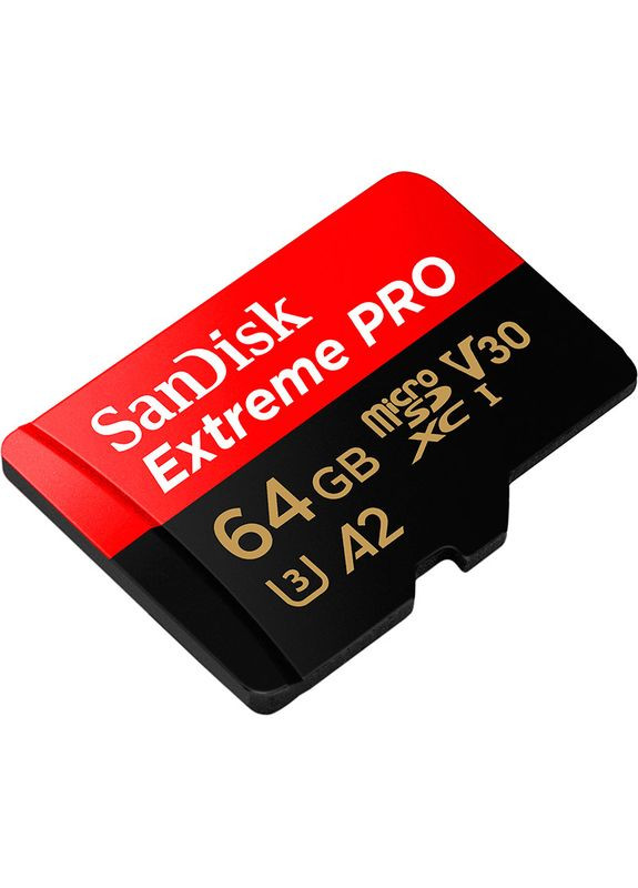 Карта пам'яті micro-SDXC 64GB UHS-I U3 C10 Extreme Pro V30 + SD (SDSQXCU-064G-GN6MA) SanDisk (322935985)