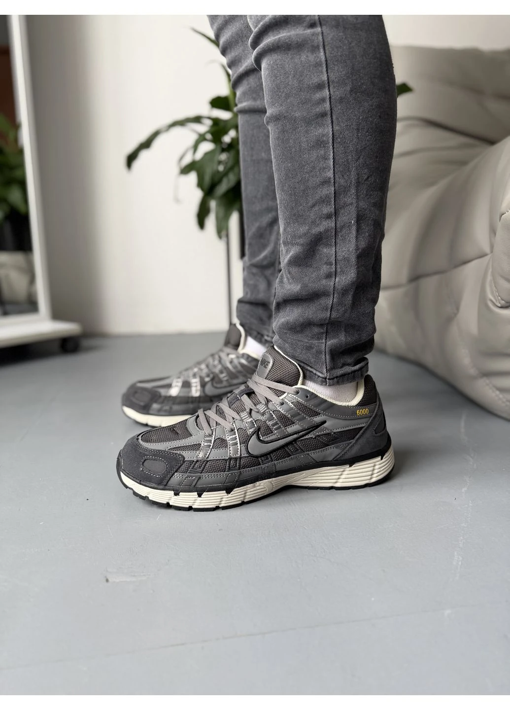 Черные летние кроссовки nike p-6000 dark grey gore-tex найк п-6000 No Brand