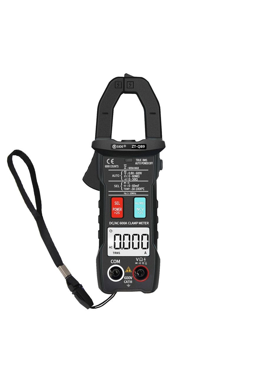 Струмовимірювальні кліщі / мультиметр цифровий ZT-QB9, True RMS, AC/DC Bside (300577499)