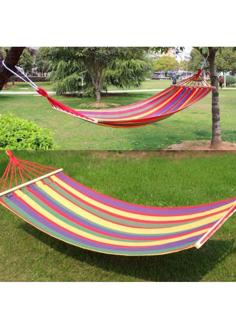 Гамак у гавайському стилі з поперечиною 200×80 см червоний (2104618619) No Brand (351363085)