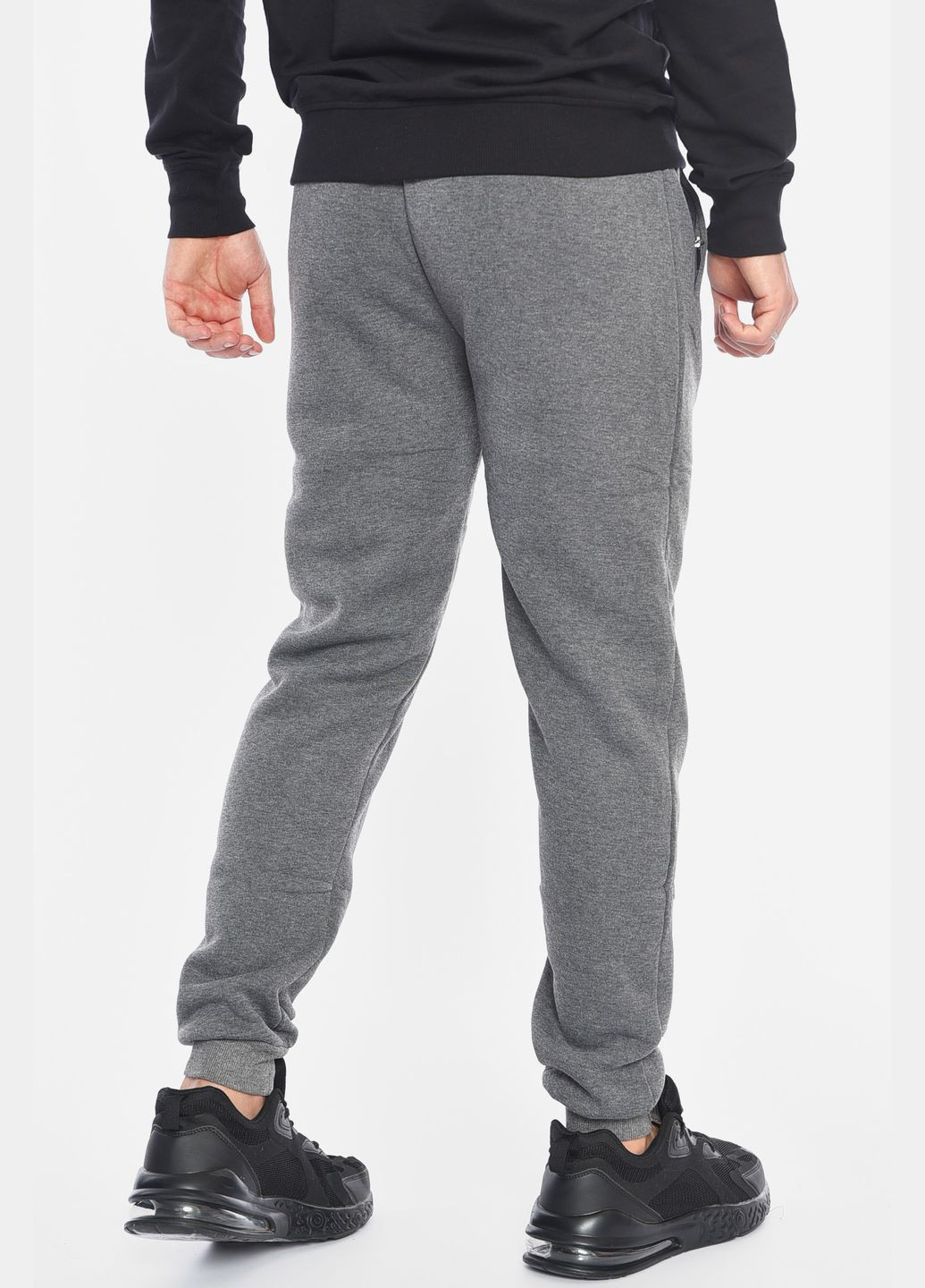Спортивні штани чоловічі на флісі сірого кольору Let's Shop (305296641)