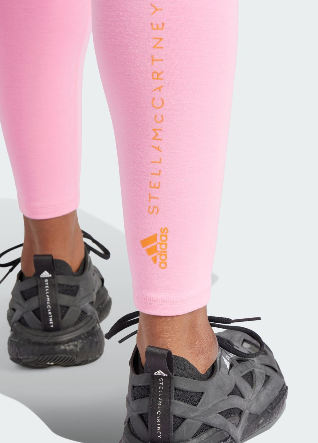 Розовые демисезонные леггинсы для йоги by stella mccartney 7/8 adidas