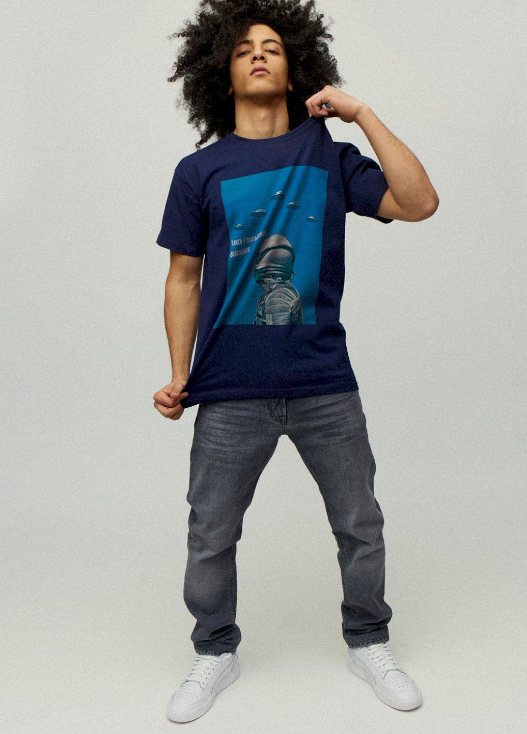 Синяя футболка мужская YAPPI