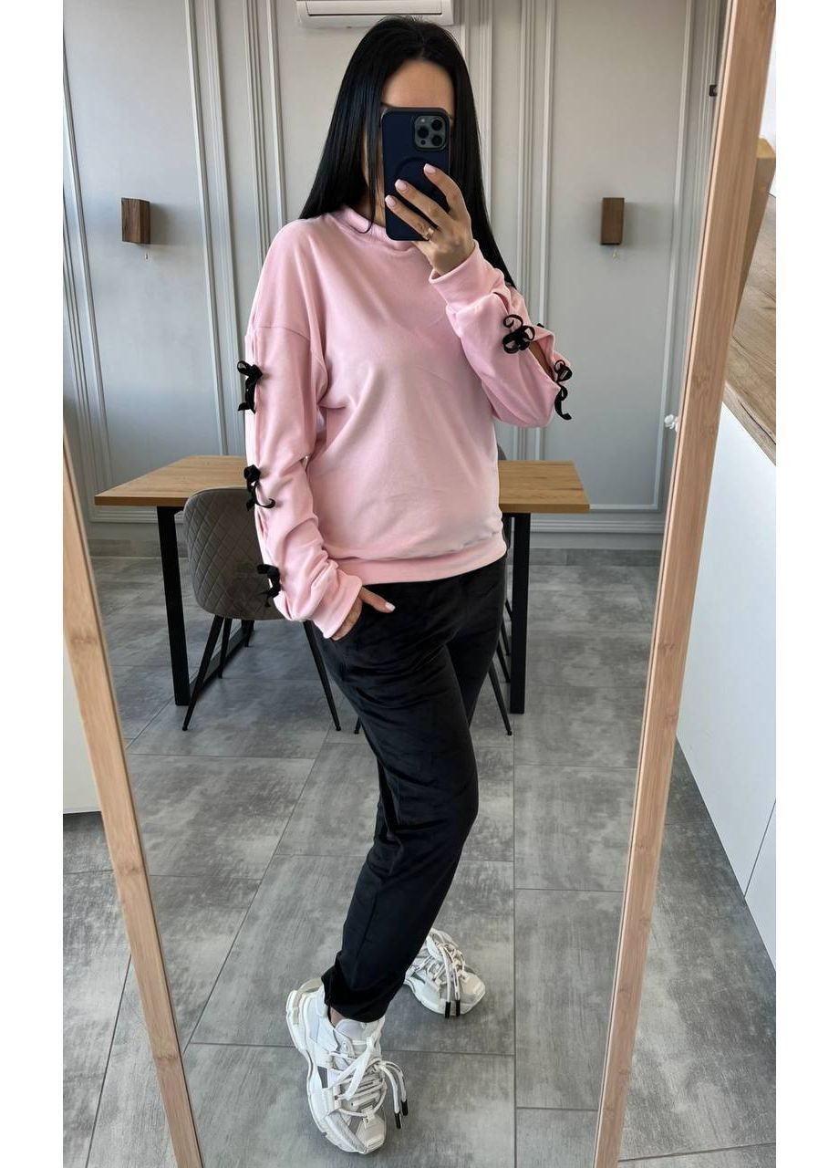 Стильный костюм для женщин с декоративными завязками на рукавах Україна (355803210)