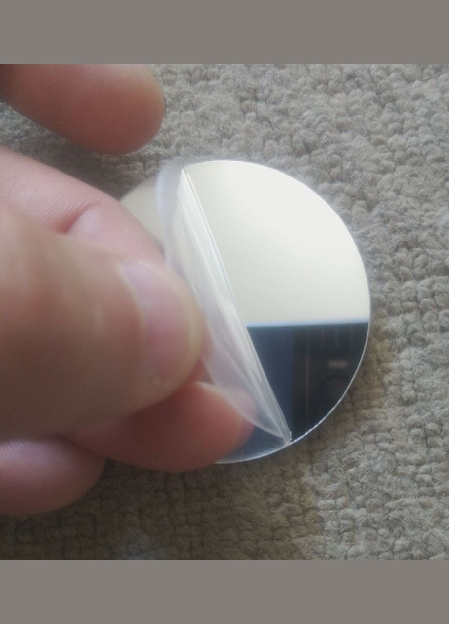 Дзеркальні пластикові наклейки круги Срібні 30 шт 3 см Б369 No Brand (302242135)