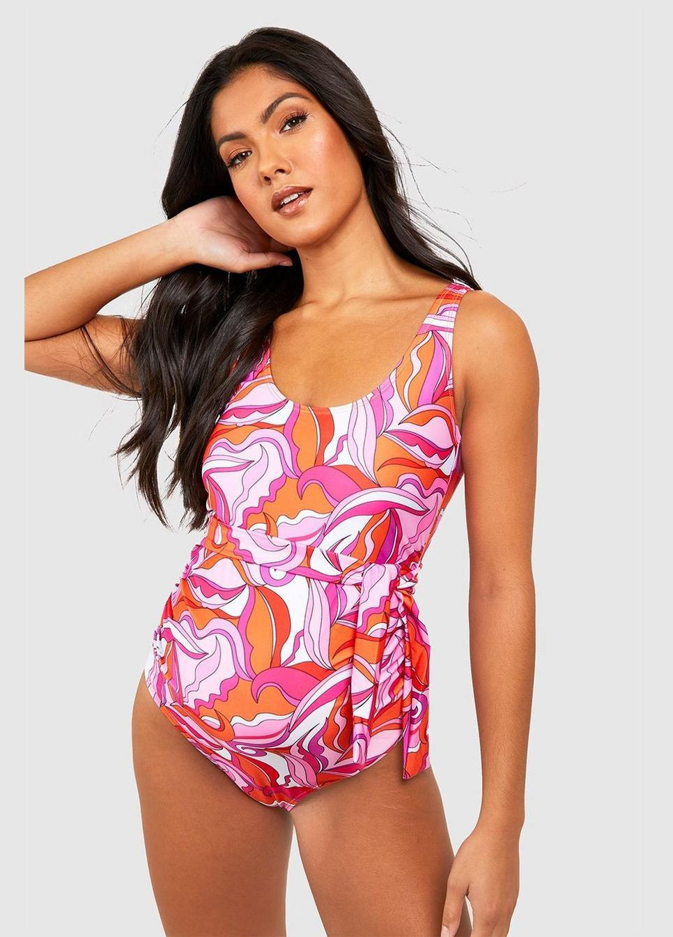 Комбінований літній купальник суцільний для вагітних суцільний Boohoo