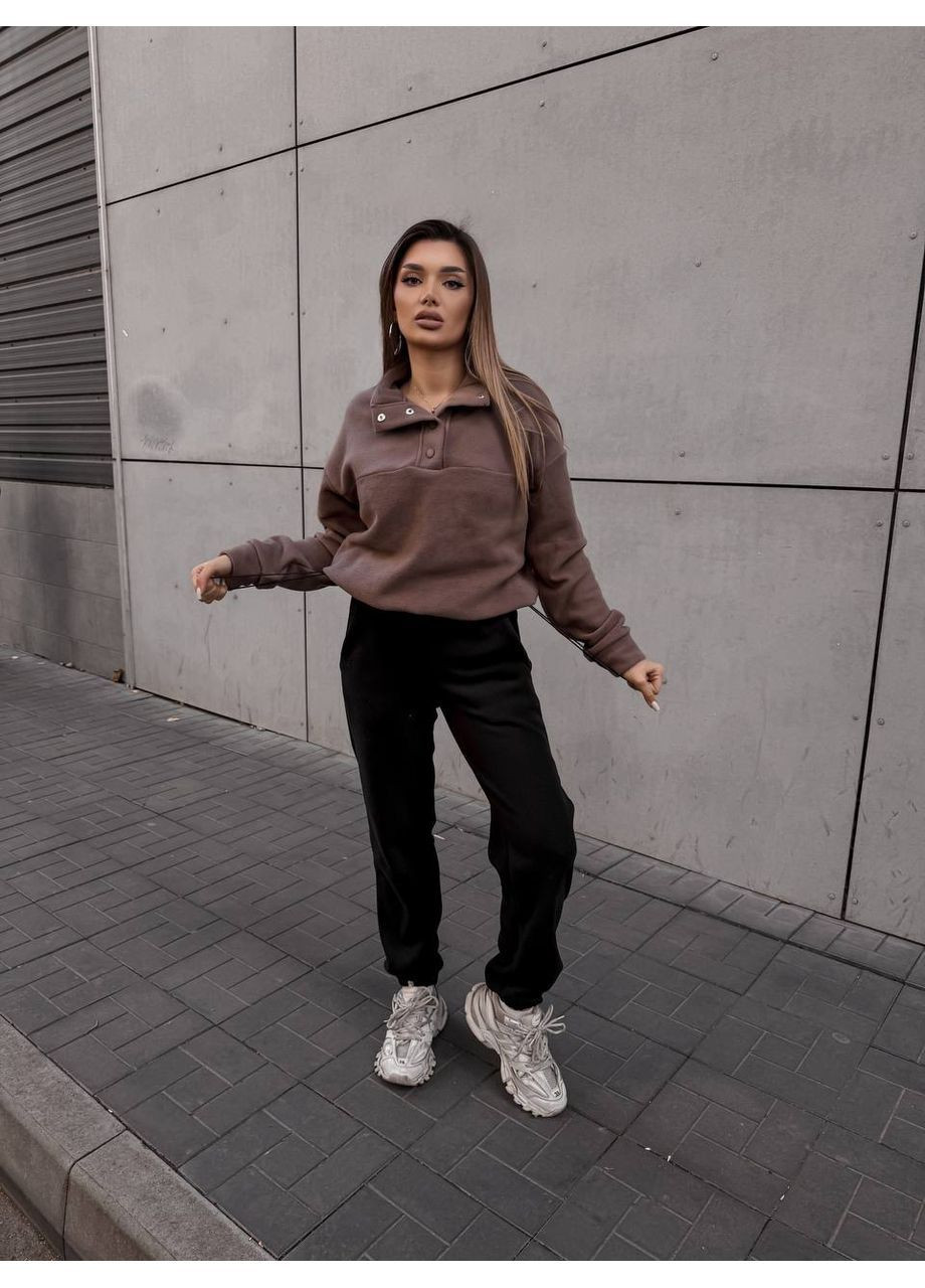 Костюм 3015 двухсторонний флис Полар,штаны и кофта с воротником на кнопках Україна (369299655)