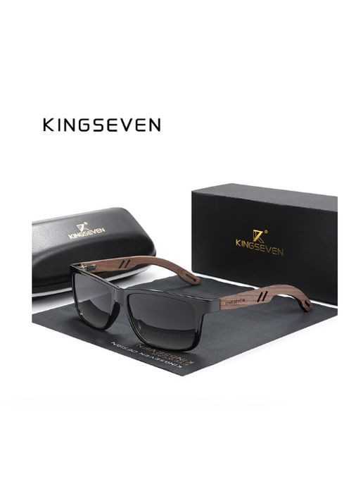 Солнцезащитные очки Wayfarer из ореховой древесины TR90 с поляризованными линзами W5508 DESIGN KINGSEVEN (299332644)