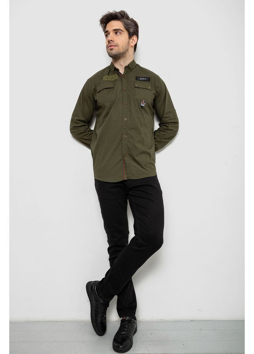 Оливковковая (хаки) рубашка Ager