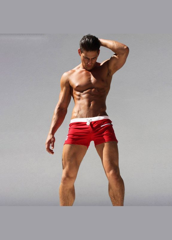 Мужские красные пляжные, спортивные, повседневные, кэжуал мужские плавки боксеры оранжевый 1113 шорты Sport Line