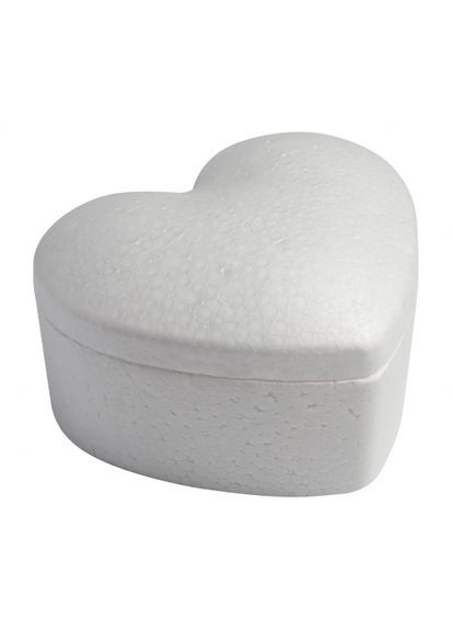 Пінопластова фігурка для творчості Шкатулка Серце 743103 18 см 1 шт біла Santi (364104882)