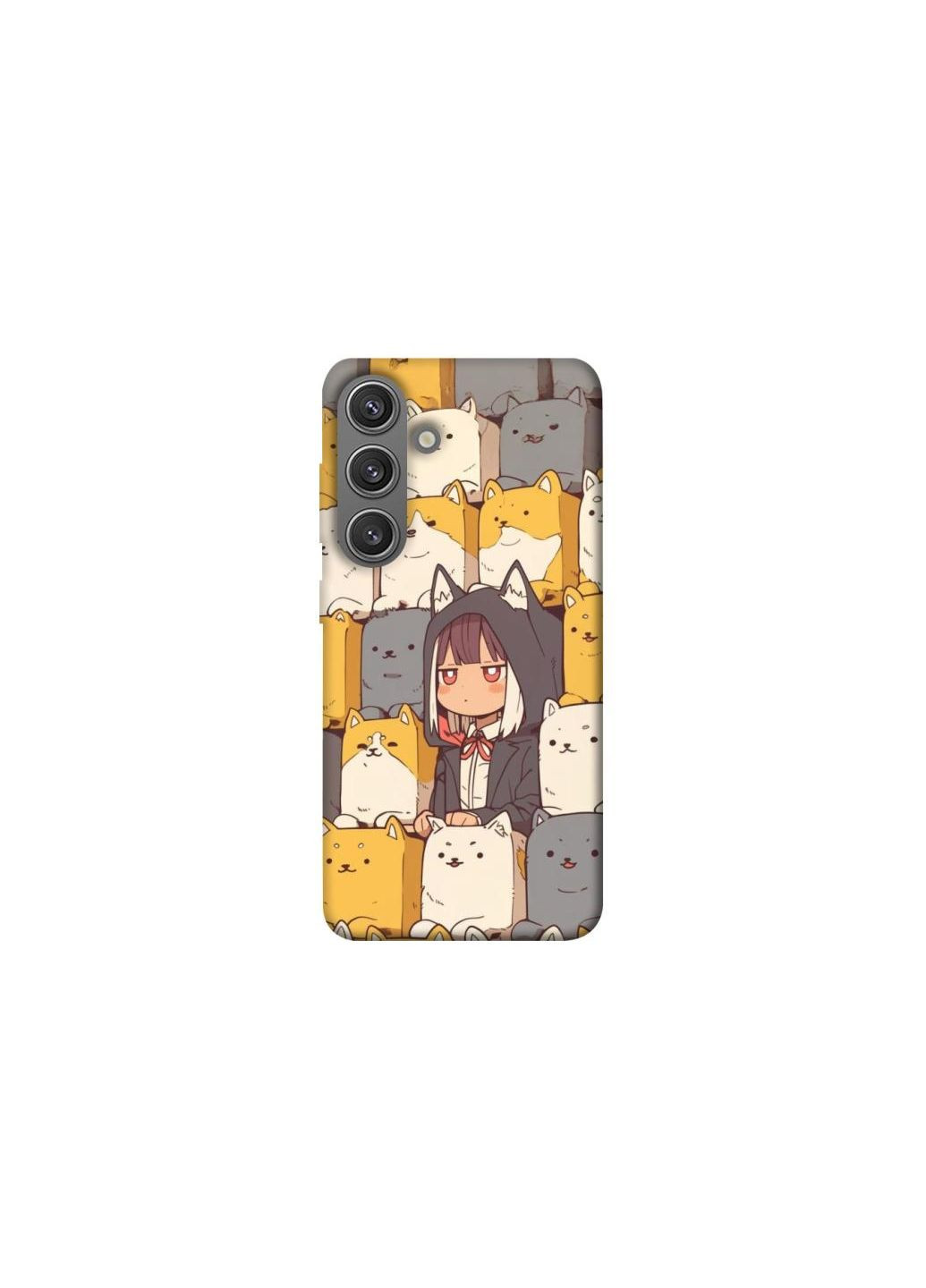 Чехол на Samsung Galaxy S24 Like a cat Frontalka (352204346)