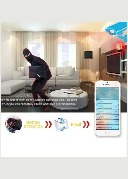 Беспроводная IP-камера 2.4G PTZ WIFI 2K IP Camera, Wi-Fi V360 с удаленным доступом + блок питания Black IMOU (309161545)