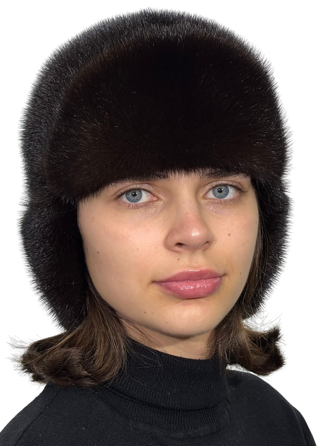 Женская меховая норковая шапка ушанка Меховой Стиль Ушанка (365250541)