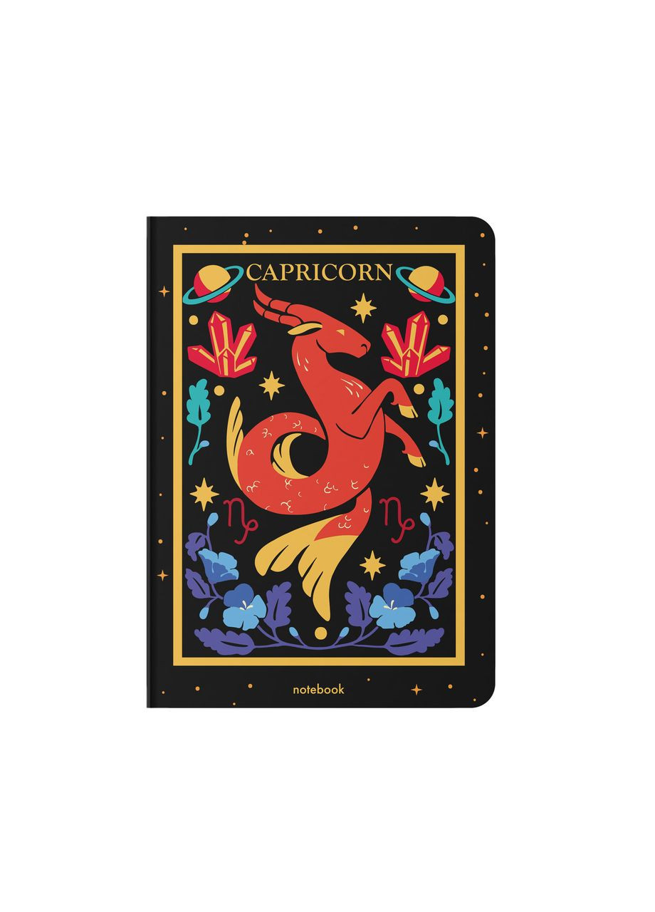 Блокнот в точку «Знак зодиака — Козерог» черный 210х148мм 144 страниц Orner (335820921)