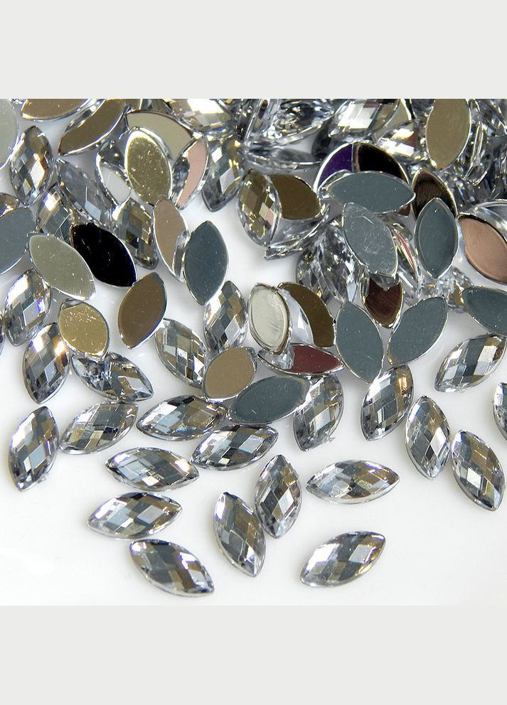 Камені клейові Човник (стрази), акрил, 10х5 мм, прозорі, 5 гр No Brand (341731518)