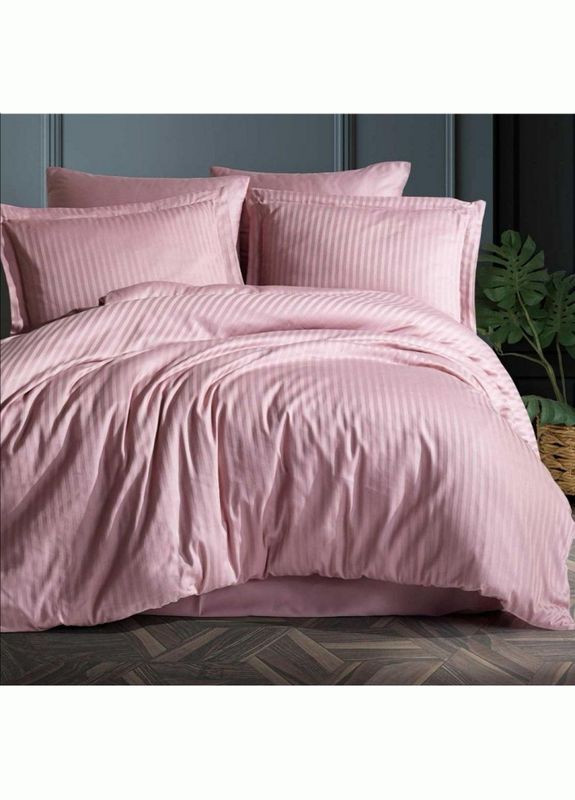 Постельное белье PINK PUDRA Elite Сатин страйп Евро MERISET (278256297)