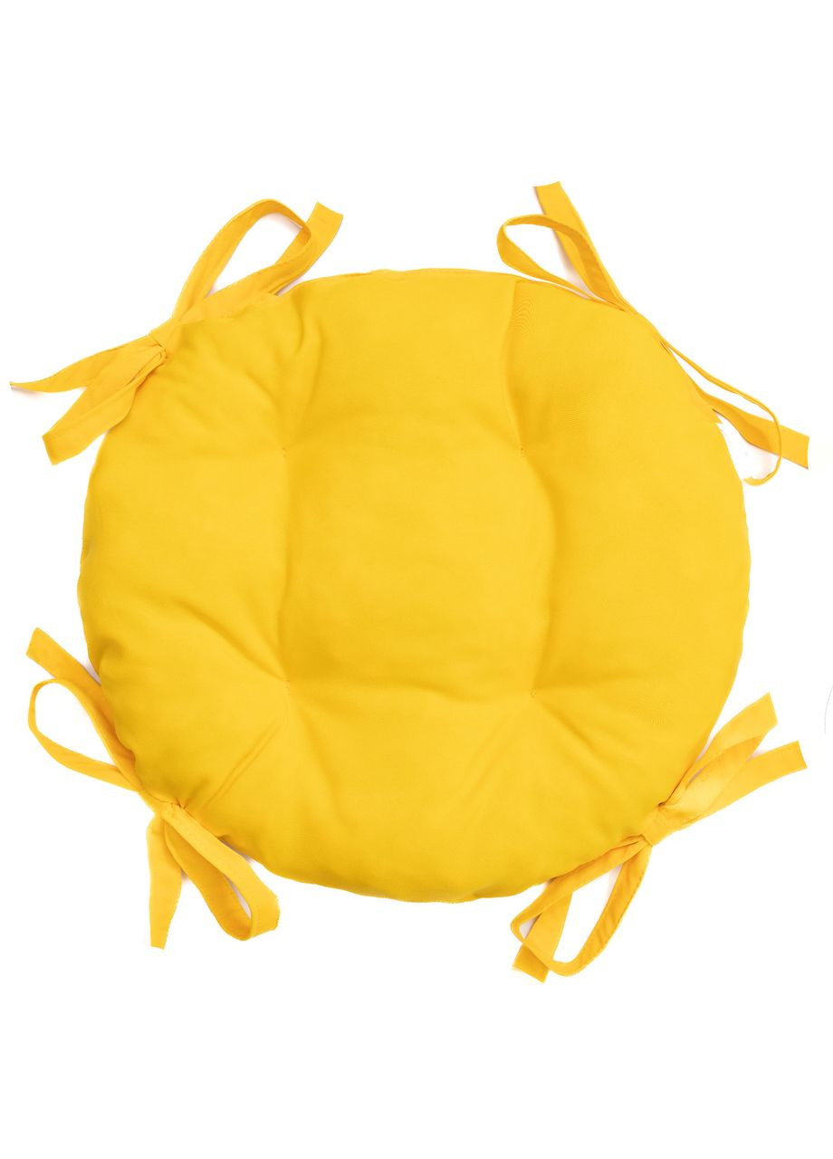 Подушка для стула и кресла Ø 60x8 см желтый No Brand (324830797)