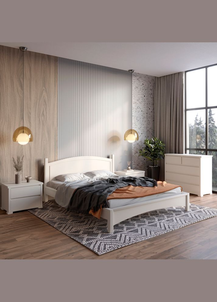 Двуспальная деревянная кровать Мангеттен Н (S0505Y30R) 180х200 см (MBG-3442) Mebigrand (368281801)