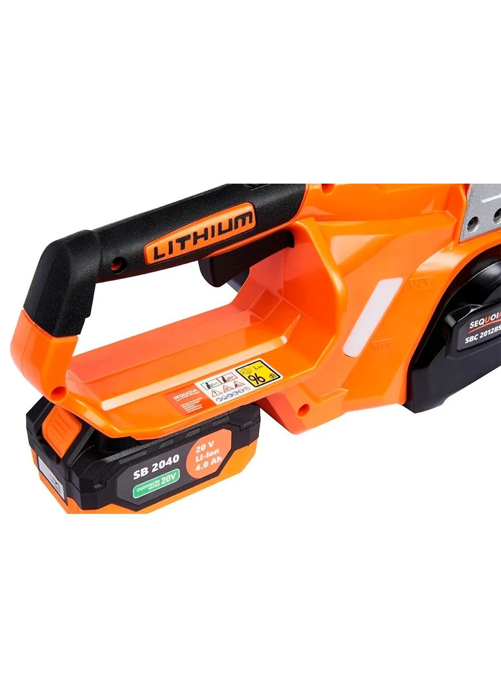 Аккумуляторная цепная пила SBC2012BS-EV 20В, 1х4.0А·ч, шина 30 см, 1/4", скорость 6.0 м/с, вес 3.2 кг. Sequoia (381227934)