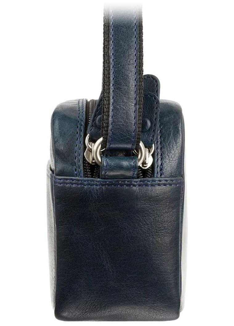 Сумка кросс-боди через плечо из натуральной кожи женская для документов и для телефона маленькая Синий 40196 Visconti (361970359)